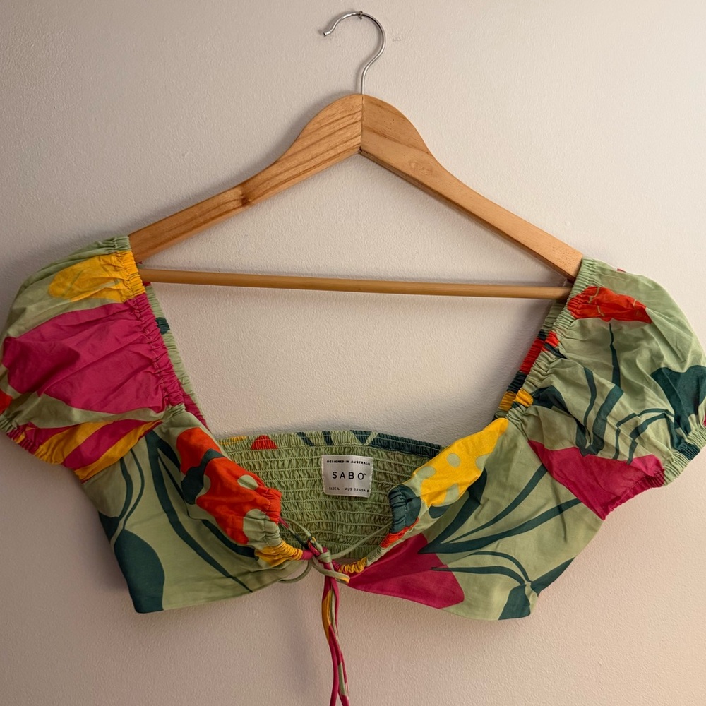 Sabo Skirt Australia Damini Crop Top in Vaso Verde - Picture 3 of 8